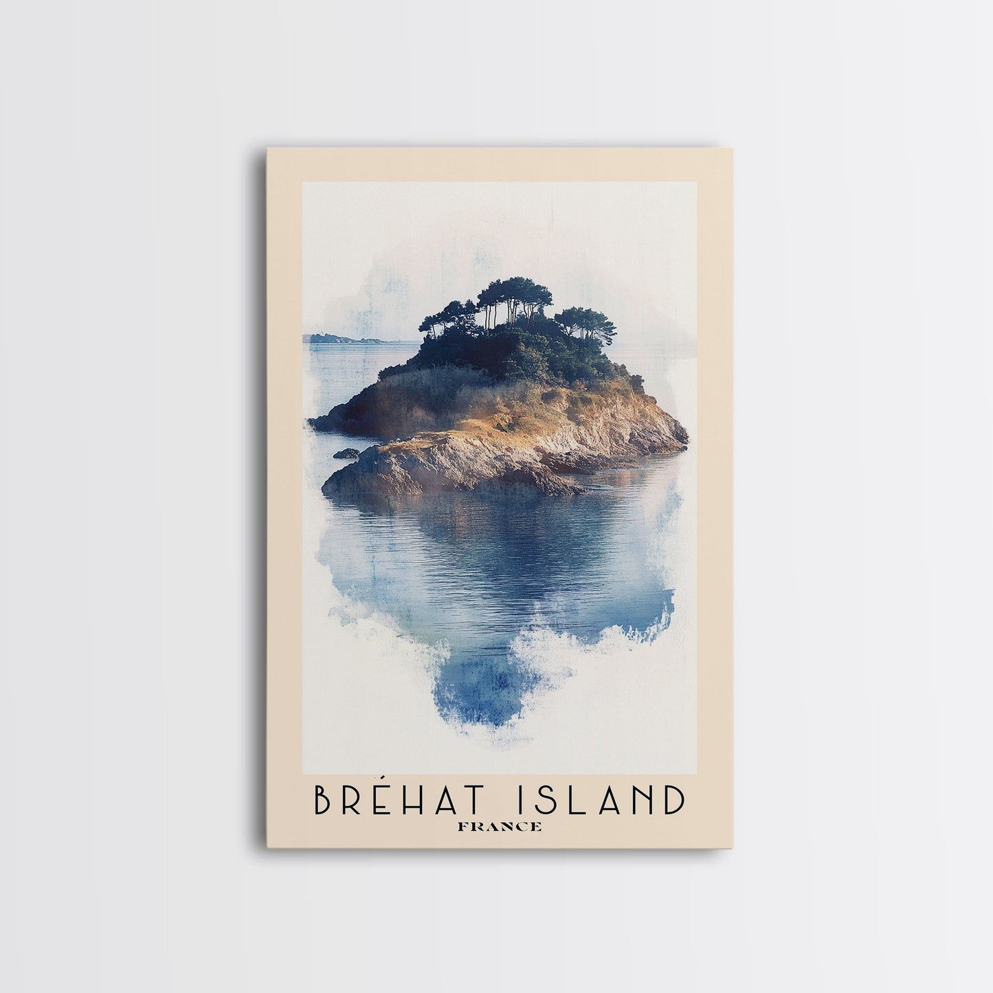 Bréhat Island, France Watercolor Beach Print, Vacation Gift, France Wall Art, Beach Painting, Beach Decor, Beach Painting