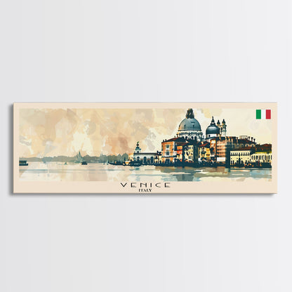 Venice Italy Travel Print Wall Art, Panoramic City Art, Travel Art, Wall Decor, Vacation Gift, Framed Canvas Print Or Metal Art