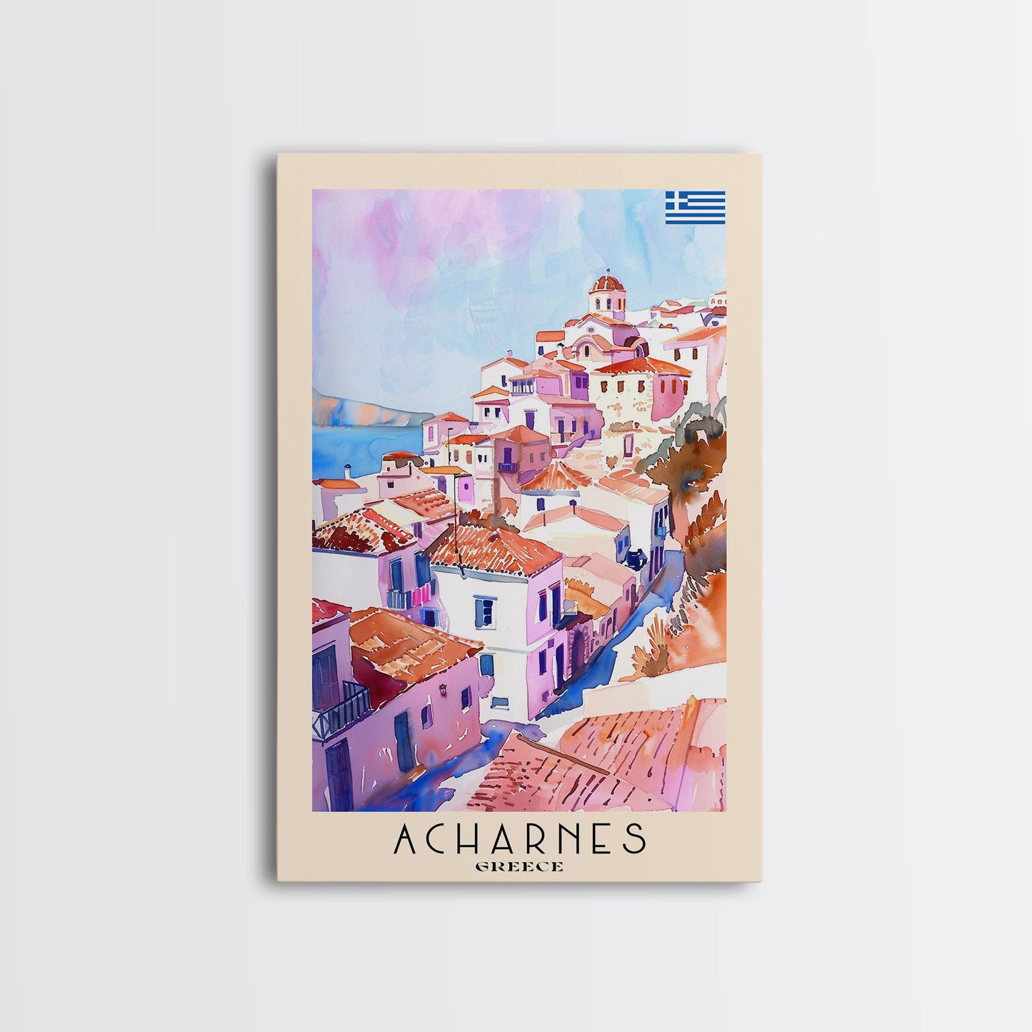 Scenic A Coruńa Spain Seaside Town, Framed Canvas Print, Perfect for Bedroom Art, Coastal Style, Home Decor Wall Art