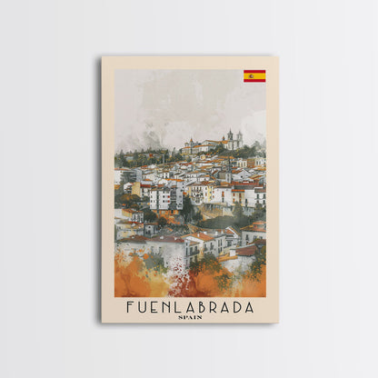 Fuenlabrada, Spain Travel Poster Art, Framed Canvas Print for Living Room or Bedroom, Spanish Wall Art, Home Decoration