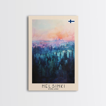 Helsinki Finland Skyline Art Print, Framed Canvas Wall Art, Living Room Decor, Office Art, Cityscape Poster, Home Decor, Travel Poster Art