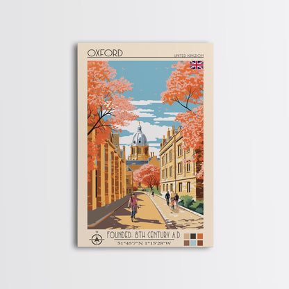 Nyiregyhaza Hungary Travel Poster Framed Canvas Print, Midcentury Modern Art, Pop Art Wall Decor, Scenic Wall Art, Living Room Decoration, Office Art