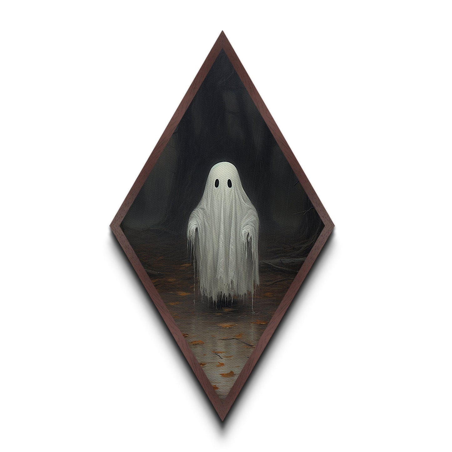 Cute Lil Boo, Ghost Print, Halloween Canvas Art, Canvas Textured Print, Funny Halloween Decor, Ghost Art, Victorian Goth Art