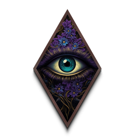 Blue Eye Abstract Close up Painting Print, Dark Academia Wall Art, Spooky Home Decor