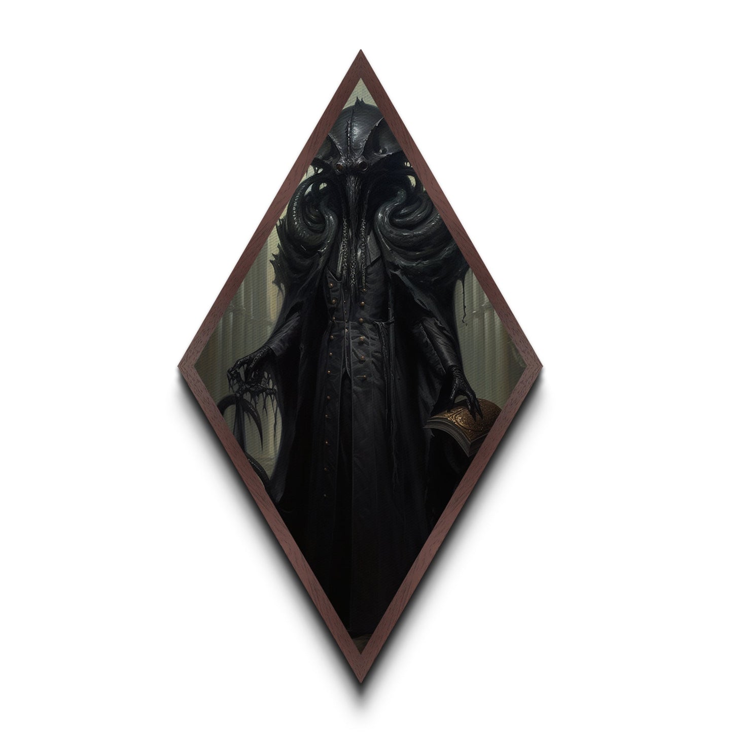 Victorian Portrait of Cthulhu, Gothic Art, Canvas Textured Print, Halloween Decor, The Gentleman Cthulhu