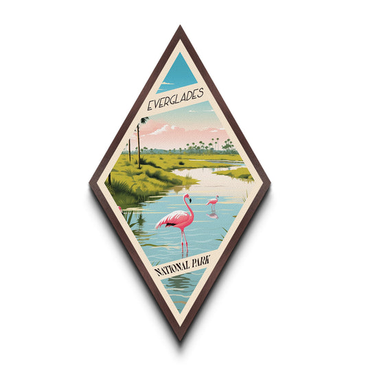 Everglades National Park Adventure Poster Canvas Texture Print, Travel Decor Art, Midcentury Modern Retro Decor Florida Travel Art