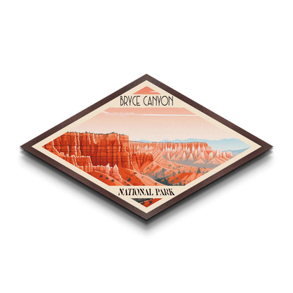 Retro-Kunstdruck „Bryce Canyon Nationalpark“ auf Leinwand, Reisedeko, Midcentury-Modern-Deko, Utah-Reisekunst
