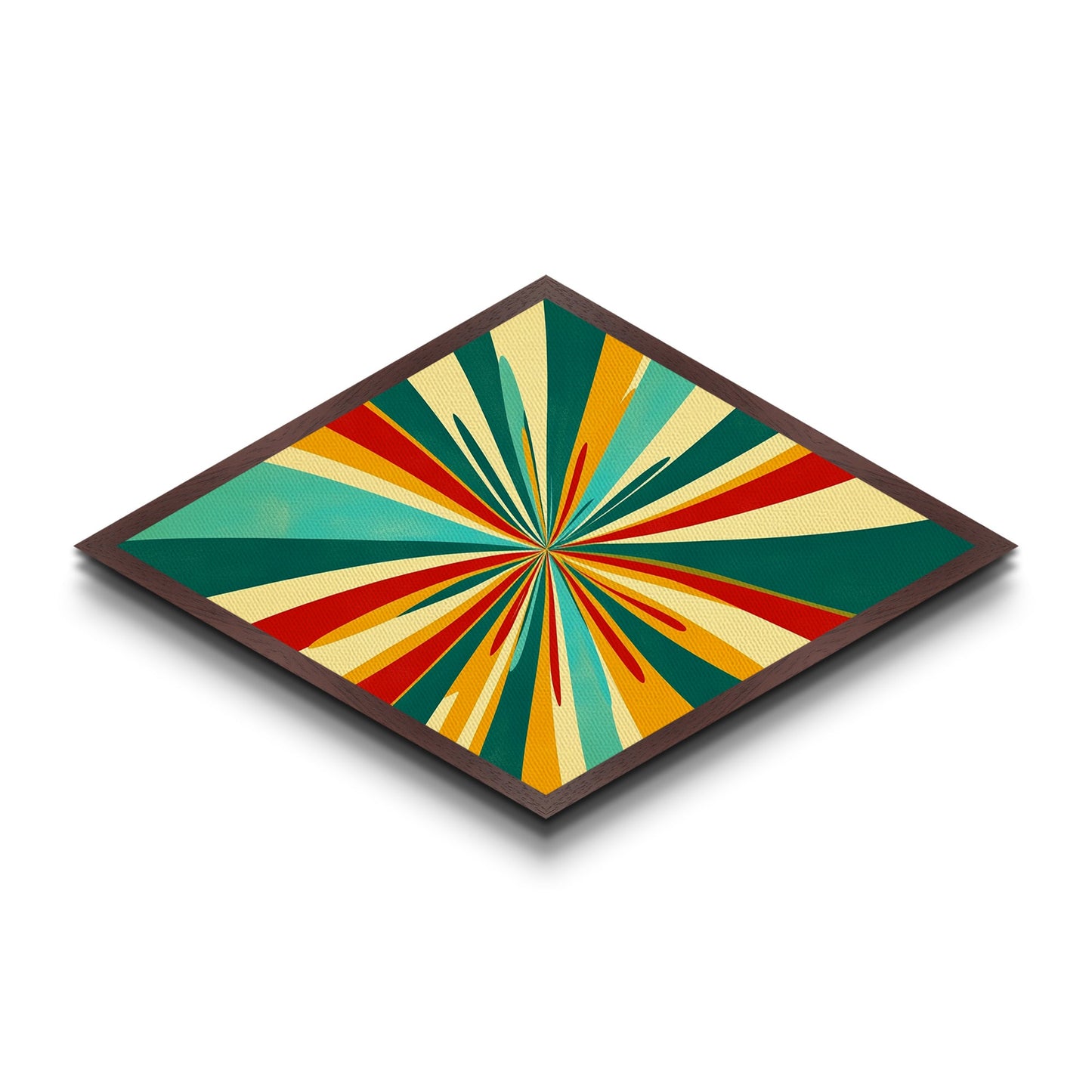 Pastel Flow Diamond Shaped Canvas Textured Print pastel wall art pink mint abstract bedroom decor trendy dorm aesthetic soft modern gift