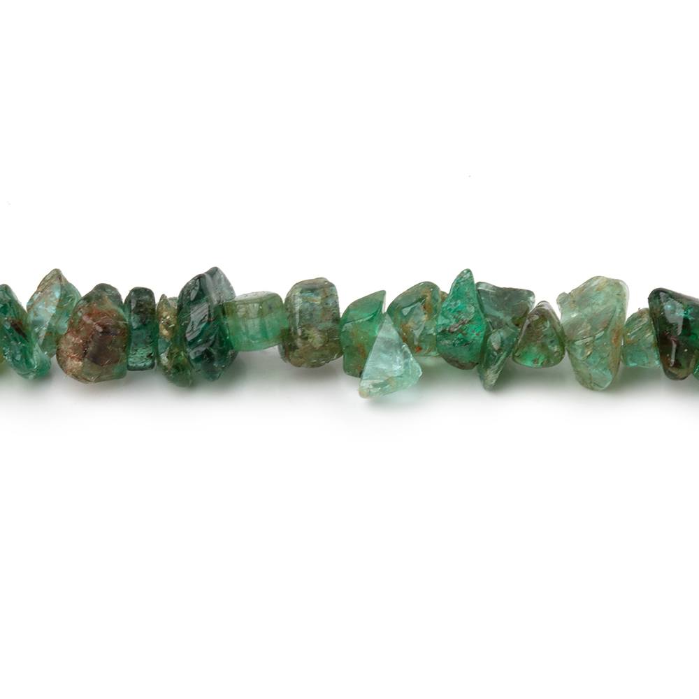 3-7mm Colombian Emerald Chips 13 inch 145 Beads