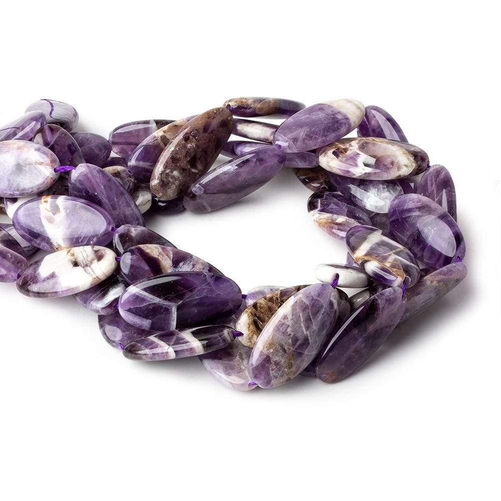 30x15x6mm Cape Amethyst straight drilled plain ovals 15 inch 13 beads