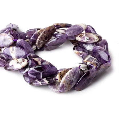 30x15x6mm Cape Amethyst straight drilled plain ovals 15 inch 13 beads