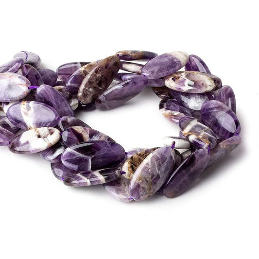 30x15x6mm Cape Amethyst straight drilled plain ovals 15 inch 13 beads