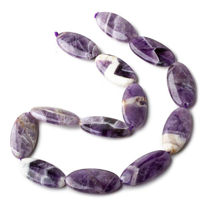 30x15x6mm Cape Amethyst straight drilled plain ovals 15 inch 13 beads