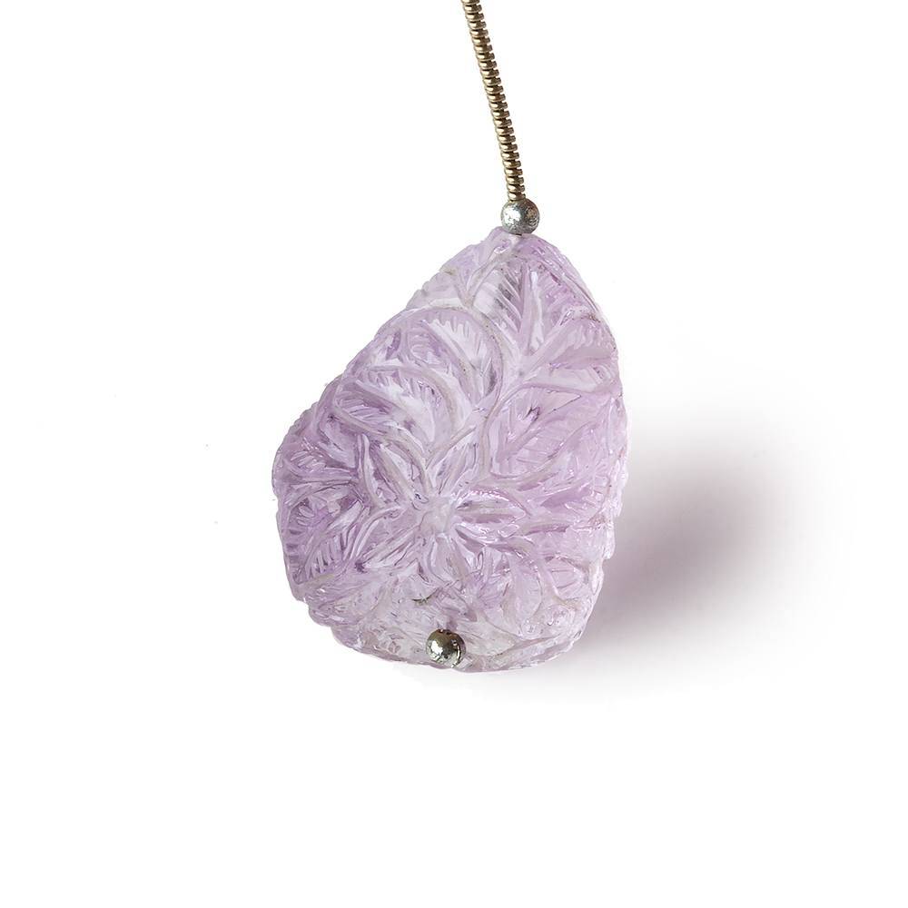 30x22x15mm Ametrine Floral Carved Nugget Focal Bead 1 piece