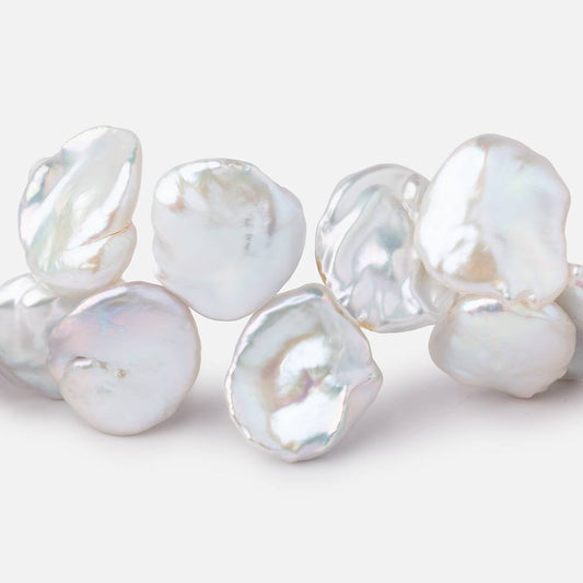 15x14-20x16mm White top drilled Keshi Freshwater Pearl 16 inch 48 pieces