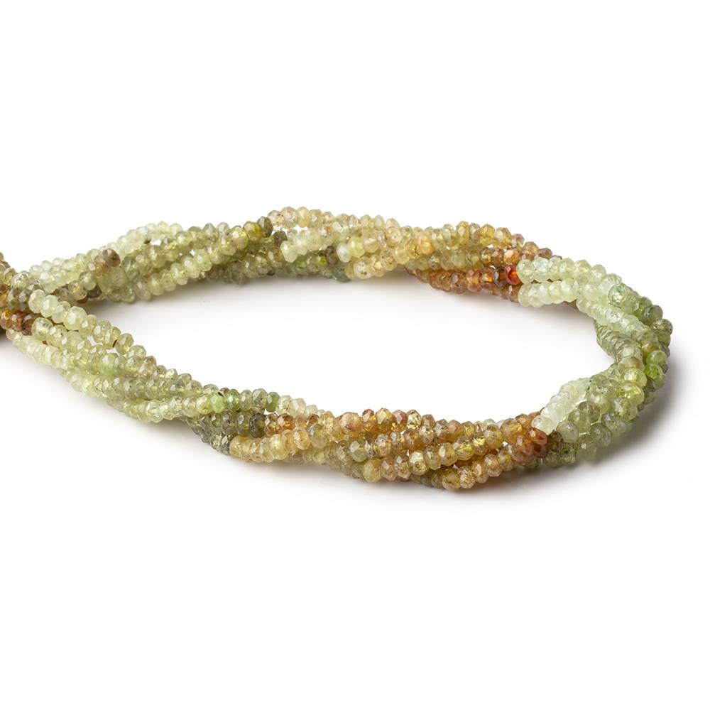 4mm Grossular Garnet Faceted Rondelles 14.5 inch 139 Beads