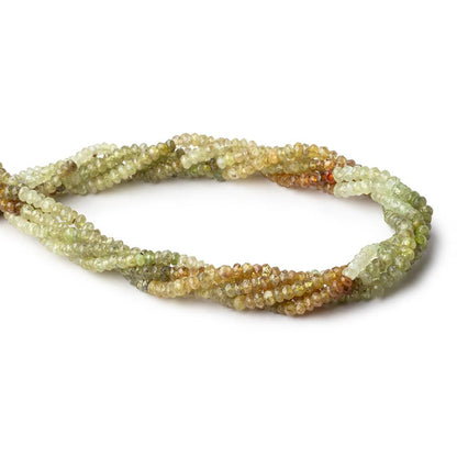 4mm Grossular Garnet Faceted Rondelles 14.5 inch 139 Beads