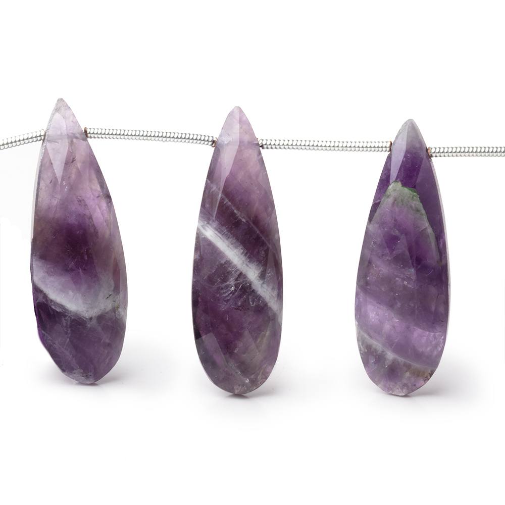 31x10mm Cape Amethyst Faceted Pear Beads 6 inch 9 pieces