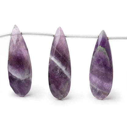 31x10mm Cape Amethyst Faceted Pear Beads 6 inch 9 pieces
