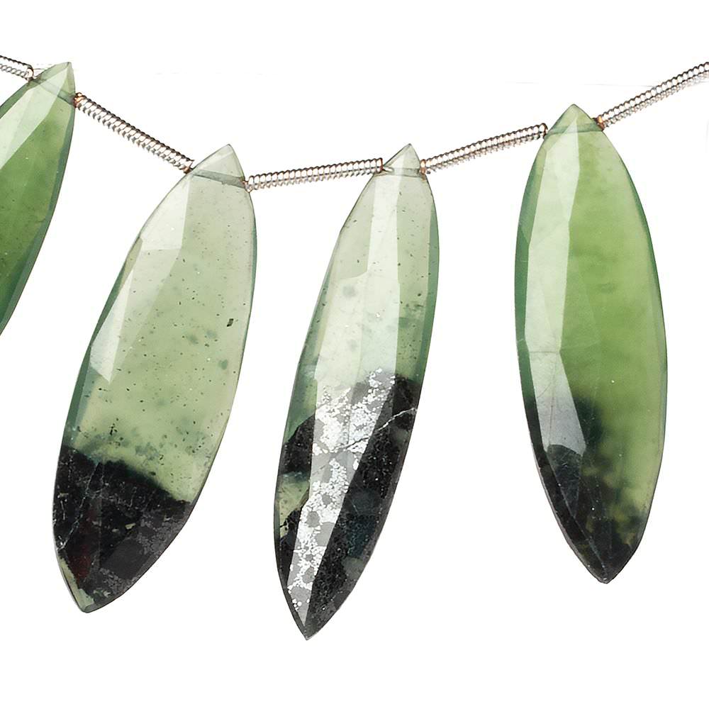 31x8-38x9mm Serpentine Top Drilled Marquise Beads 8 inch 15 pieces