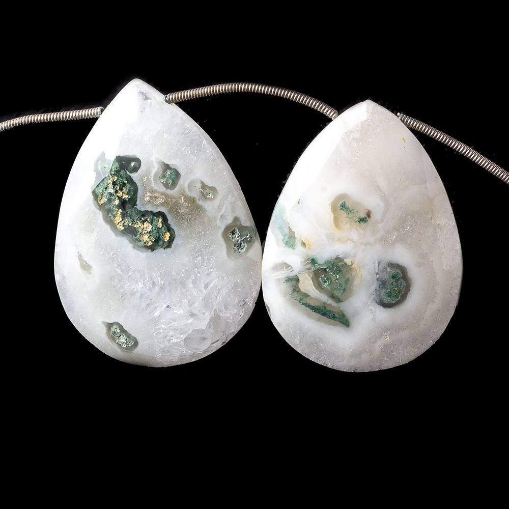 32x23-38x28mm Solar Quartz Faceted Pear Beads 8 inch 7 pieces