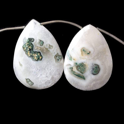 32x23-38x28mm Solar Quartz Faceted Pear Beads 8 inch 7 pieces