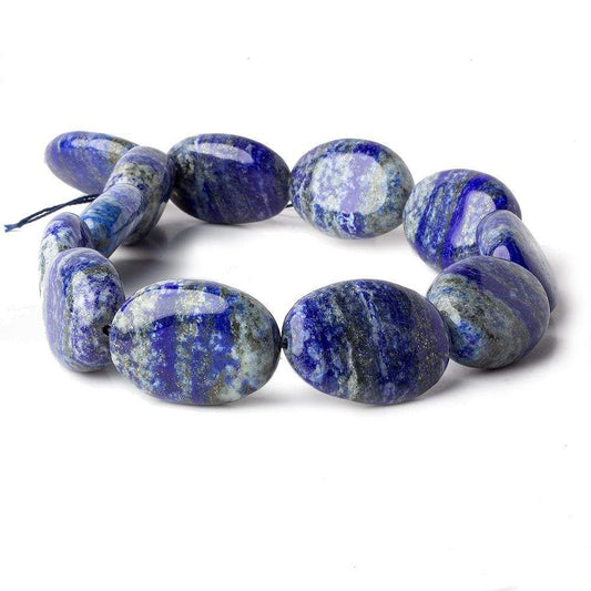 32x24-35x25mm Lapis Lazuli Plain Nugget Beads 16 inch 12 pieces