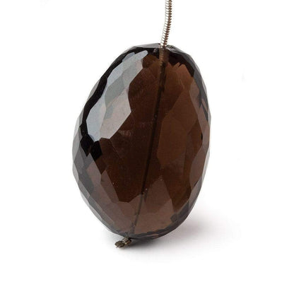 32x25-35x25mm Smoky Quartz Faceted Nugget Focal Bead 1 piece