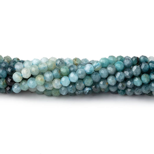 3.3mm Grandidierite Micro Faceted Rondelle Beads 12.5 inch 118 pieces