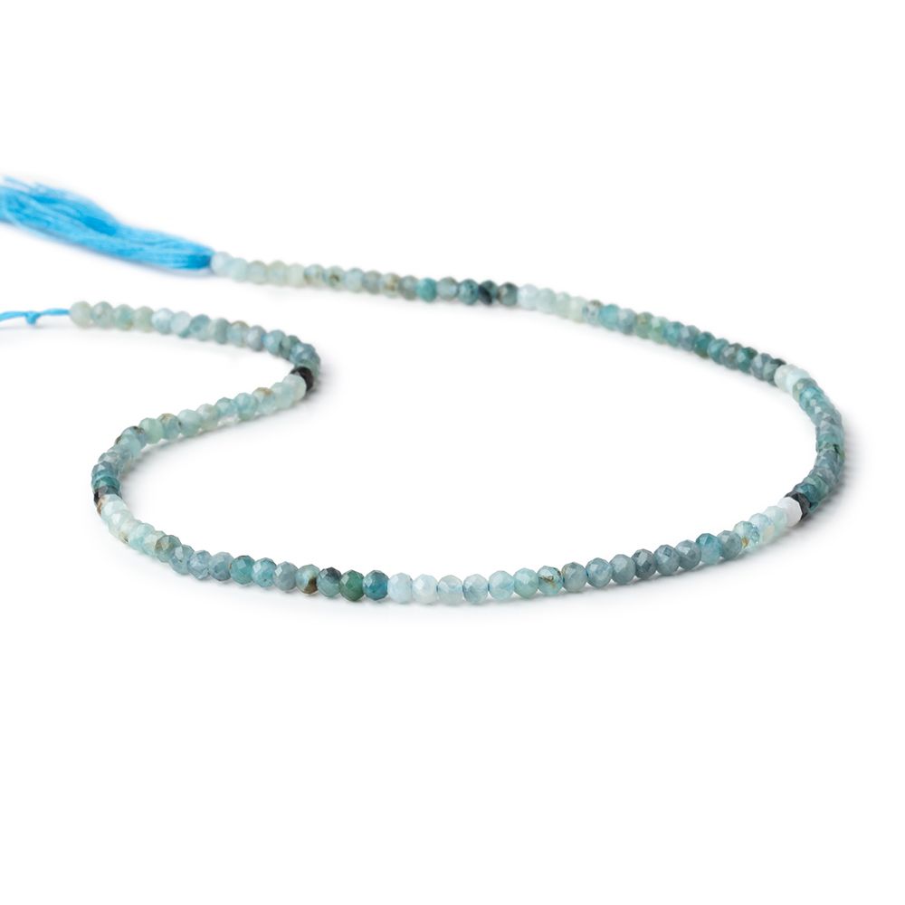 3.3mm Grandidierite Micro Faceted Rondelle Beads 12.5 inch 118 pieces