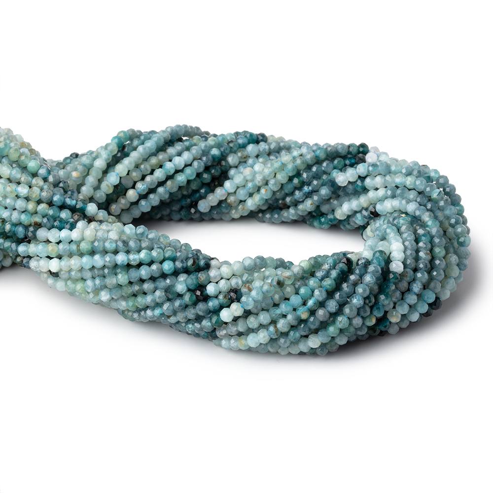 3.3mm Grandidierite Micro Faceted Rondelle Beads 12.5 inch 118 pieces
