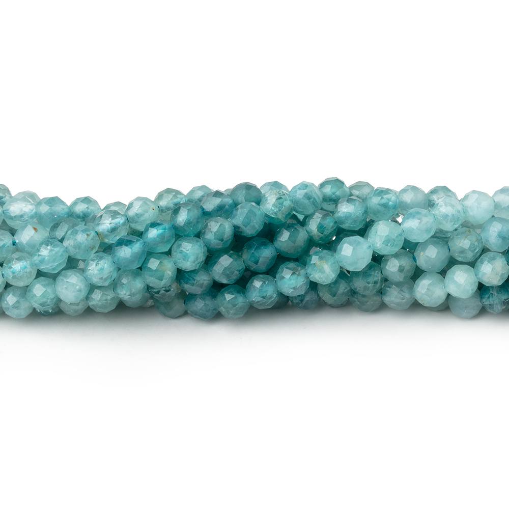 3.3mm Grandidierite Micro Faceted Round Beads 12.75 inch 100 pieces