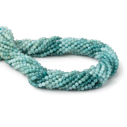 3.3mm Grandidierite Micro Faceted Round Beads 12.75 inch 100 pieces