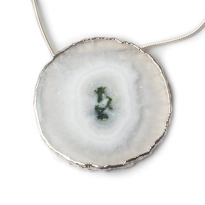 33x33-40x40mm Silver Leafed Solar Quartz Slices AAA Grade 4 pieces