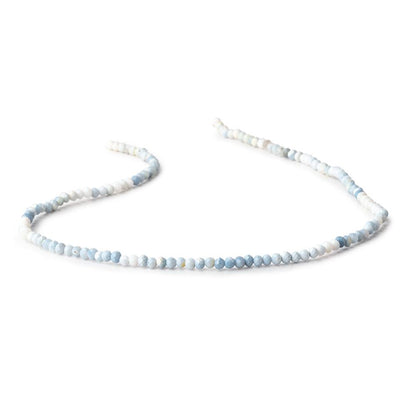 3mm Owyhee Denim Blue Opal Micro Faceted Rondelles 13 inch 132 Beads
