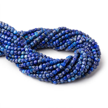 4mm Lapis Lazuli Micro Faceted Cubes 12.5 inch 78 Beads