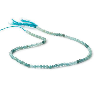 3mm Grandidierite microfaceted round beads 12.5 inch 110 pieces AA grade