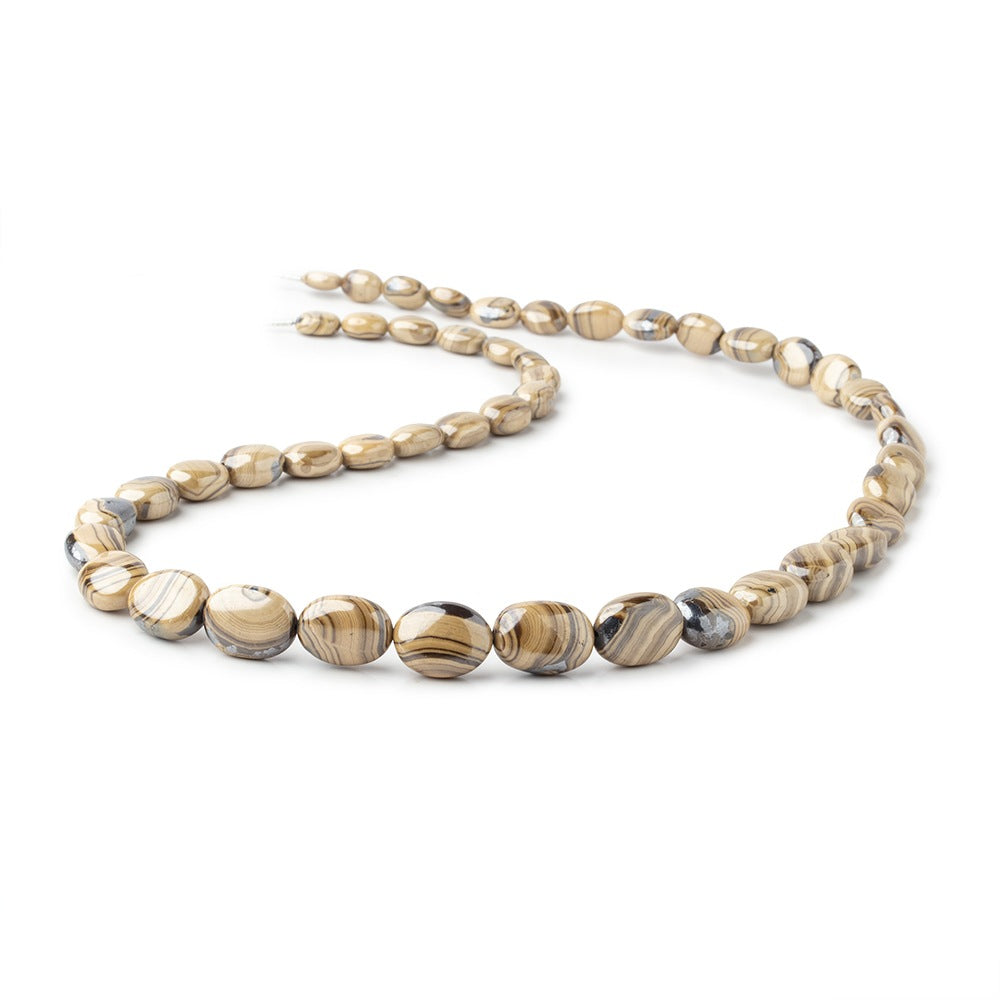 7x6-15x11mm Schalenblende plain nuggets 20 inch 47 beads AA rare