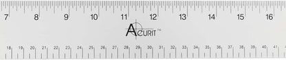 15 Inch Stainless Steel Straight Edge Ruler with Cork Back, Ideal for Drafting, Measuring, Drawing, Art