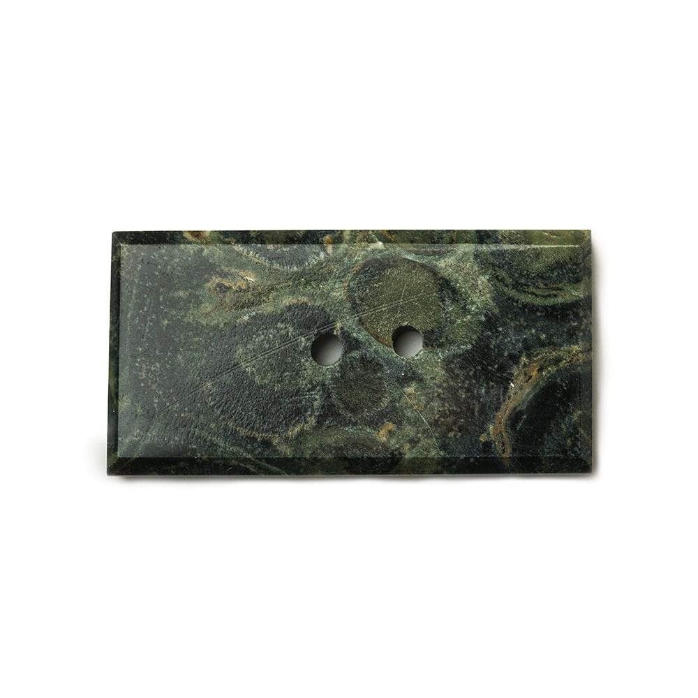 34x17mm Kambaba Jasper rectangle 2.5mm hole button 1 piece