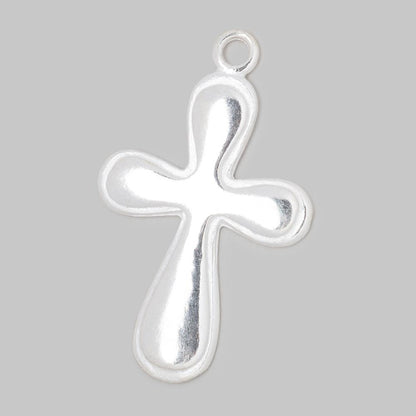34x25mm Groovy Cross Pendant Charm 1 piece