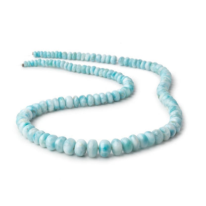 3.5-10mm Larimar Plain Rondelle Beads 18 inch 118 pieces AA
