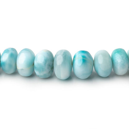 3.5-10mm Larimar Plain Rondelle Beads 18 inch 118 pieces AA