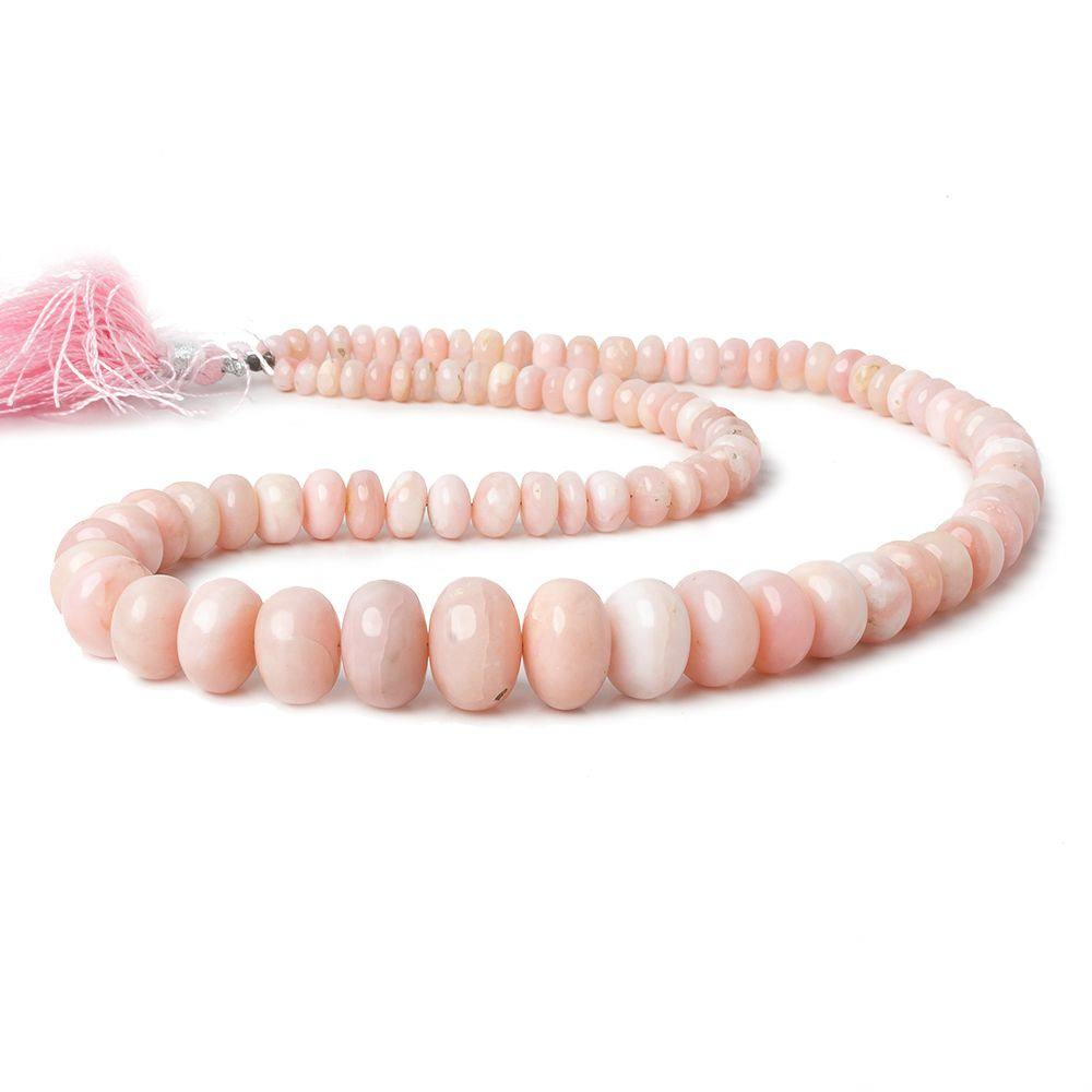 3.5-13mm Pink Peruvian Opal Plain Rondelle Beads 17 inch 90 pieces A Grade