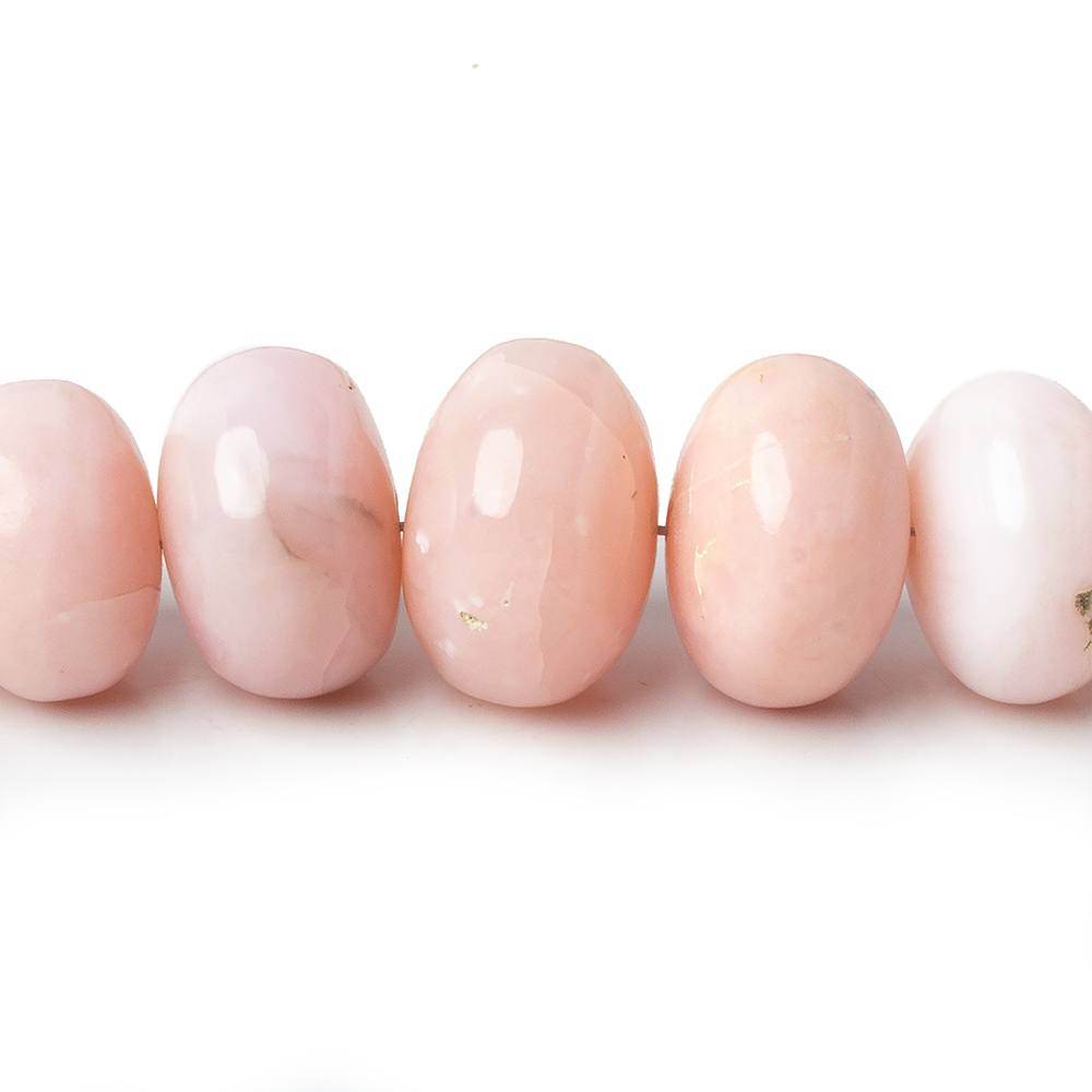 3.5-13mm Pink Peruvian Opal Plain Rondelle Beads 17 inch 90 pieces A Grade