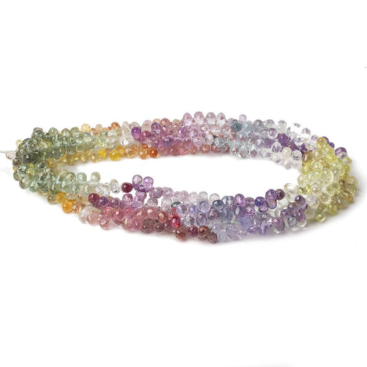 3.5-2.5-4x2.5mm Rainbow Sapphire Micro Tear Drops 16 inch 160 pieces
