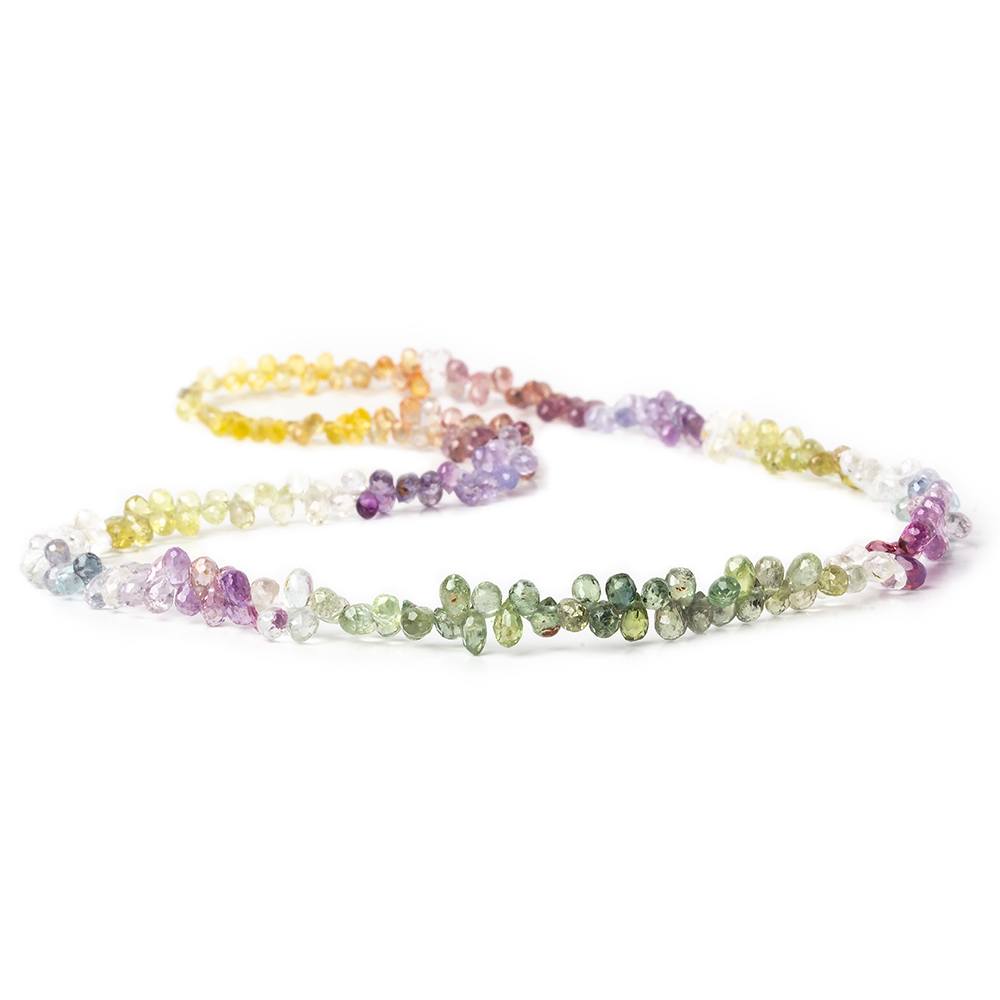 3.5-2.5-4x2.5mm Rainbow Sapphire Micro Tear Drops 16 inch 160 pieces