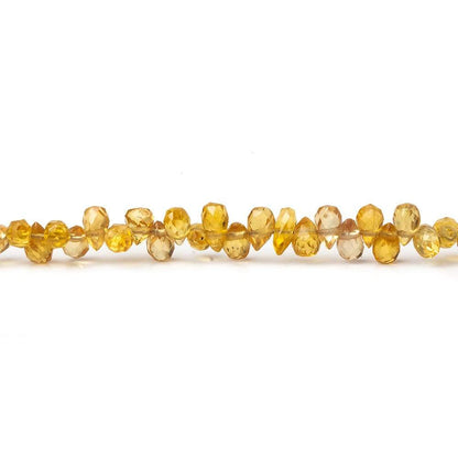 3.5-2.5-5x3mm Yellow Sapphire Micro Tear Drop Briolette 19 inch 240 pieces