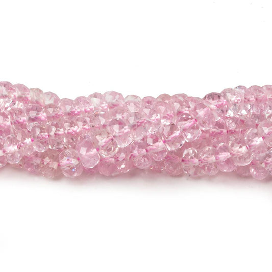 3.5-4.5mm Kunzite faceted rondelles 16.5 inch 170 beads AAA