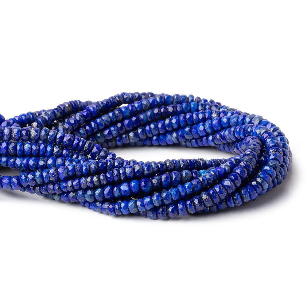 3.5-4.5mm Lapis Lazuli Faceted Rondelle Beads 14 inch 127 pieces